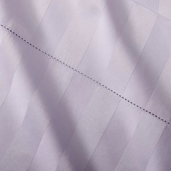 new Charter Club Damask 550 TC 100% Cotton KING Sheet Set in PALE LILAC STRIPE - Picture 5 of 12